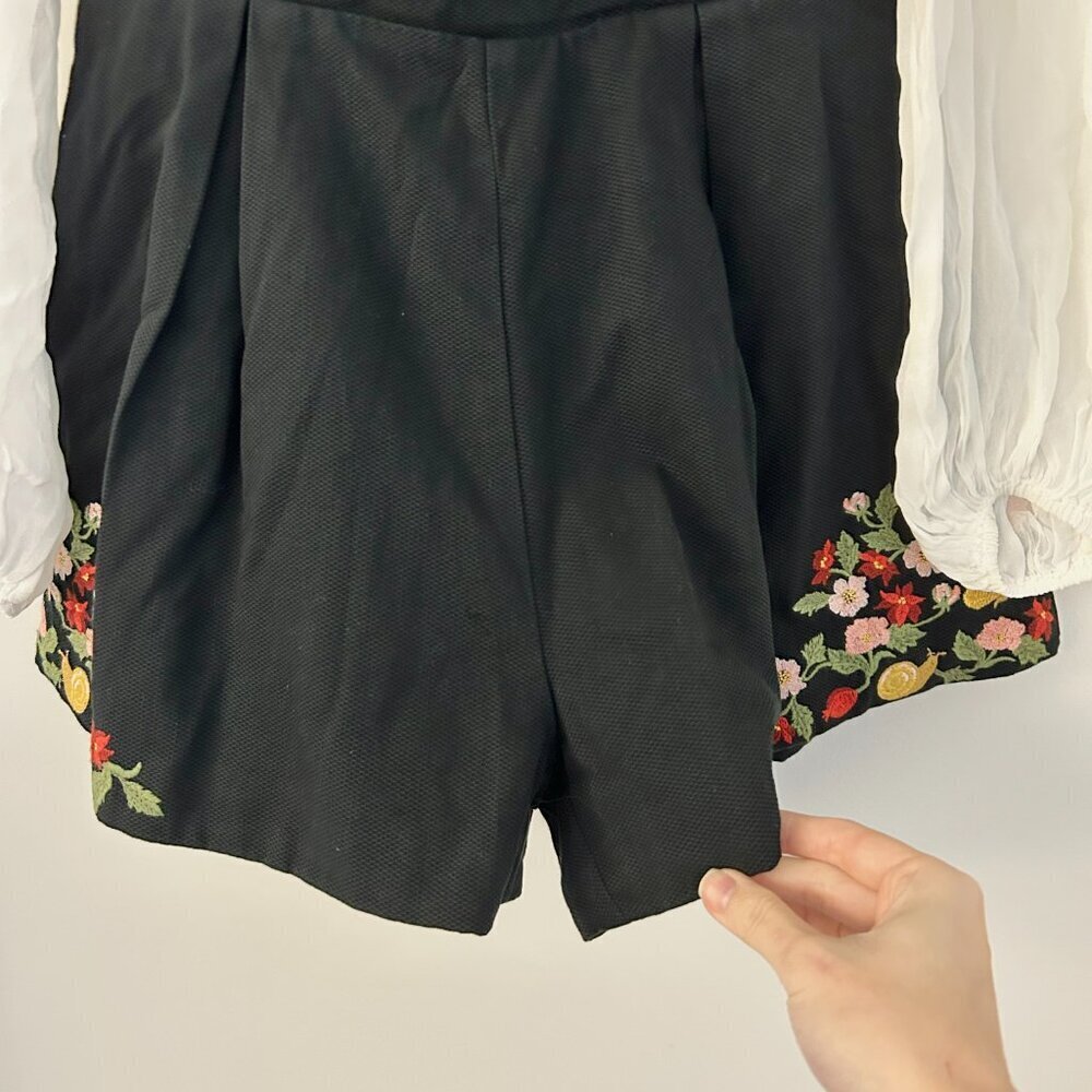 Anthropologie Maeve Long-Sleeve Embroidered Twofer Romper Size 2 NWT - Picture 6 of 15